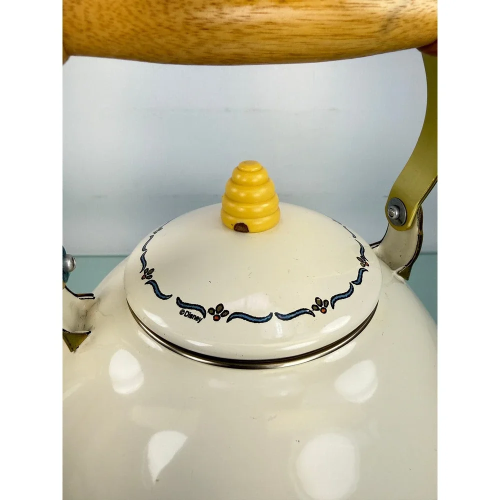 Vintage 90s Selandia Winnie the Pooh Piglet Teapot Enamel Bee Whistle Disney
